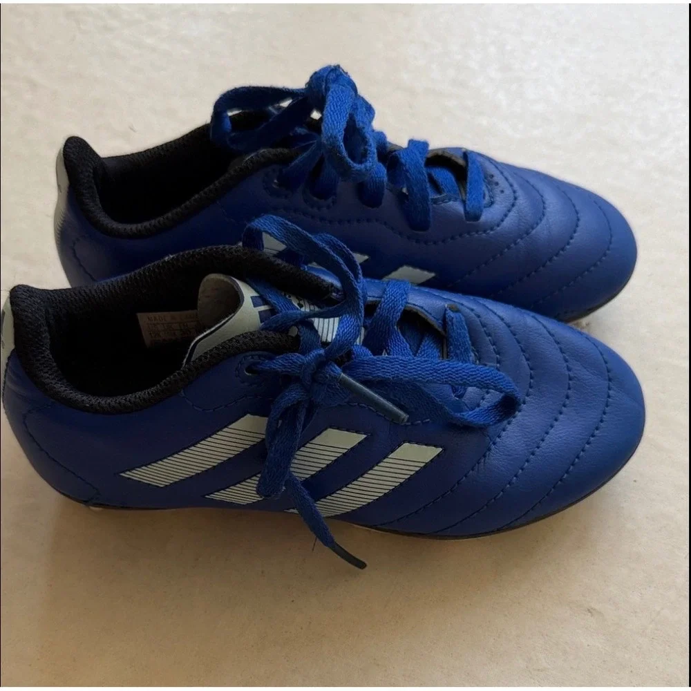 Adidas Goletto VIII FG Kids Soccer‎ Cleats Blue White GW0110 Size 12K